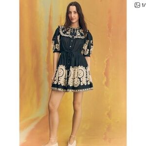 Sea New York Cotton Puff Sleeve Mini Dress